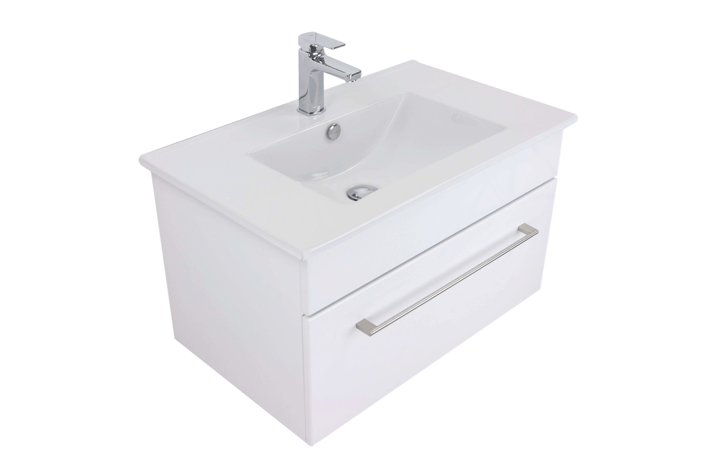 Citi 750 Wall Hung Vanity in White with Vercelli Basin