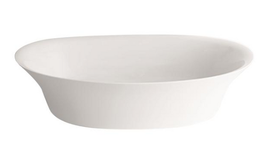 Wide Oval Basin - Matte White
