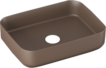 Toni Rectangular Vessel Basin in Taupe