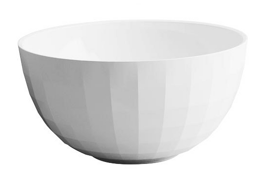 Textured Round Vessel Basin - Gloss White