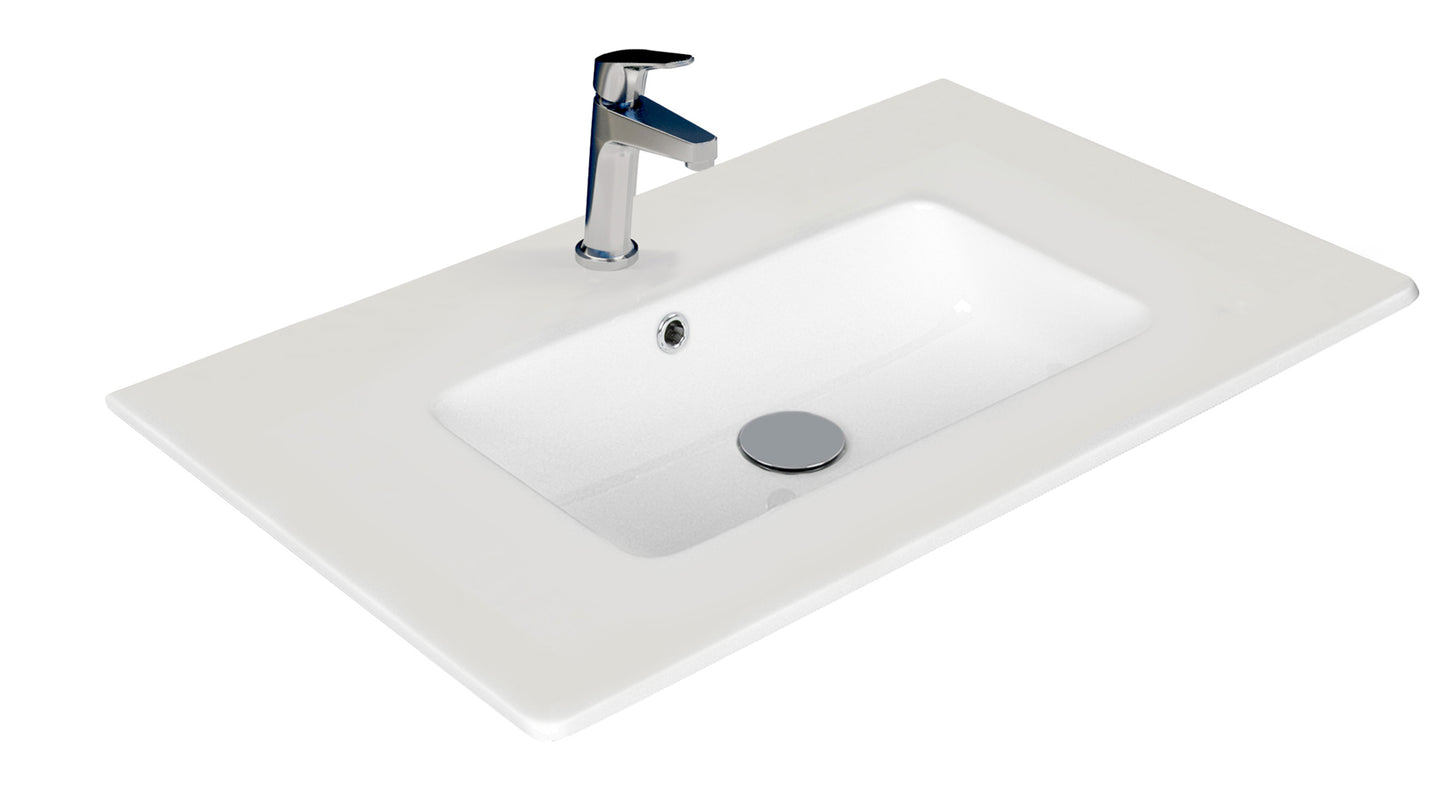 Oxley 750 Wall Hung 1 Drawer Vanity in Indigo with Vercelli Basin