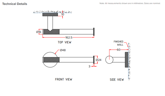 Knurled Toilet Roll Holder - Brushed Copper
