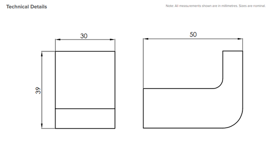 Square Robe Hook - Matte White