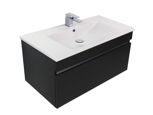 Citi 1200 2 Drawer Wall Hung Vanity in Gloss White with Single Belle Basin