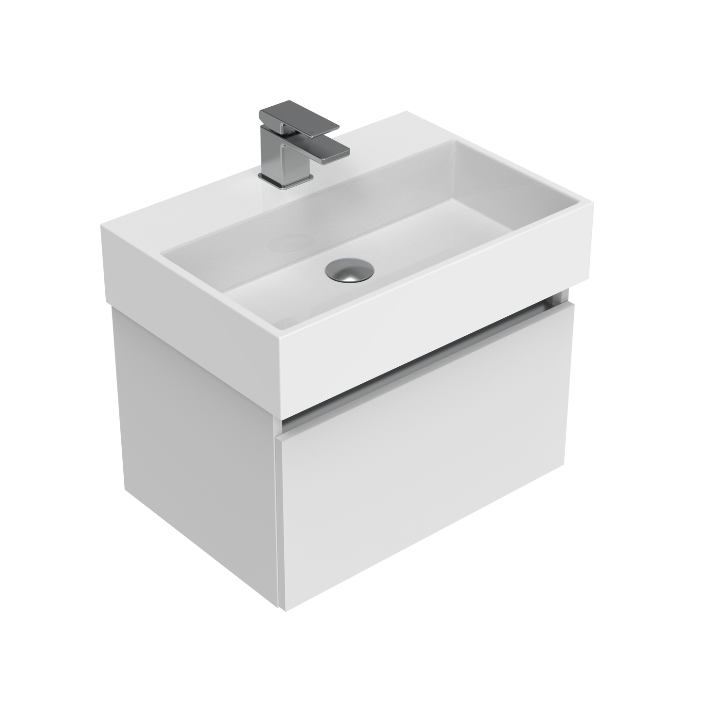Monte 600 Wall Hung Vanity in Acrylic White