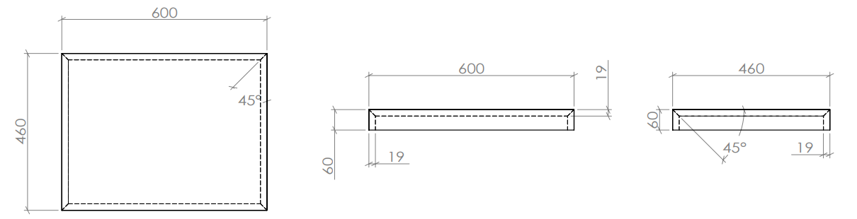 Milazzo Modular 600 Washed Oak Slab Top