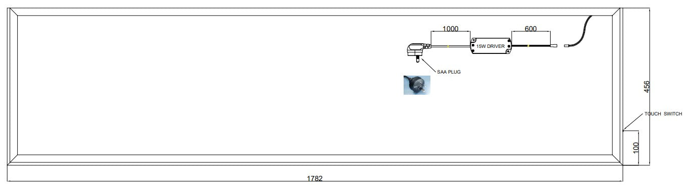 Luma-Lite Vanity LED Light for 1800 Vanities