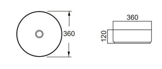 Gloss White Round 360 Vessel Basin