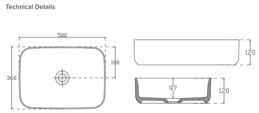 Emerald Green Rectangular Vessel Basin