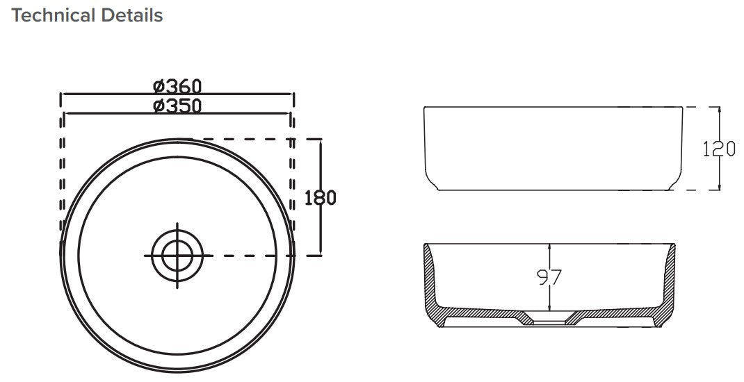 Taupe Round 360 Vessel Basin