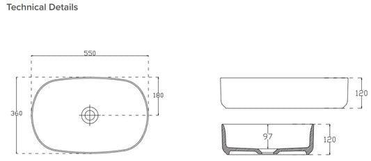 Taupe Oval Vessel Basin