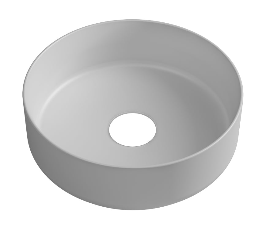 Toni Round Vessel Basin - Matte White