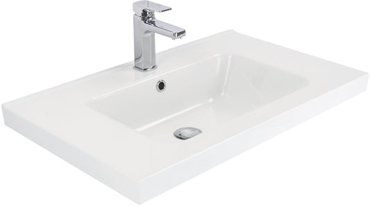 Brookfield 1200 Wall Hung Vanity in White with Ari Stonecast Basin