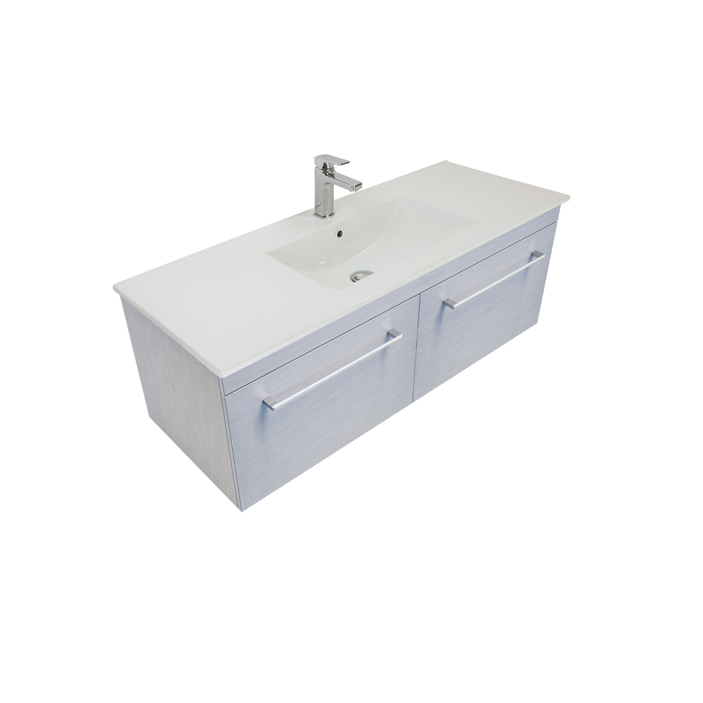 Citi 1200 Wall Hung Vanity in Winter Birch with Ari Stonecast Basin