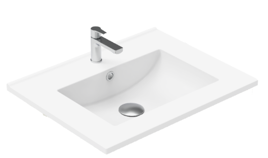 Gloss White Wall Hung 2 Door Vanity with Basin
