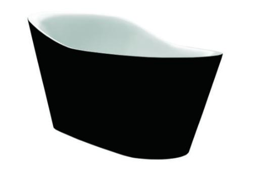 Freestanding Slipper Bath - Gloss Black/Gloss White