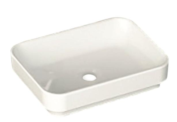 Recessed Rectangle Vessel Basin - White
