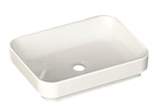Recessed Rectangle Vessel Basin - White