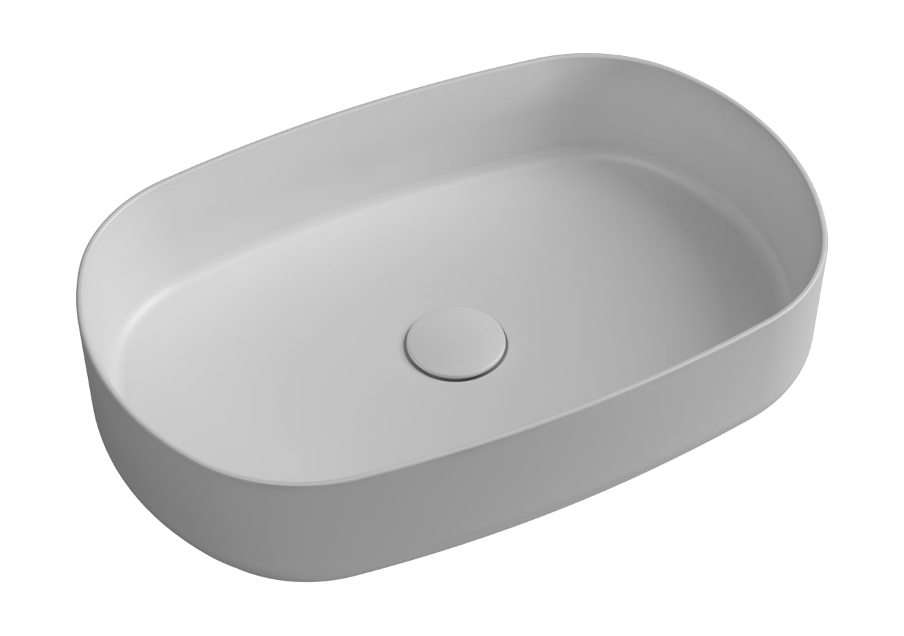 Toni Oval Vessel Basin - Matte White