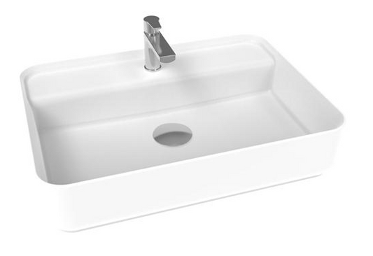 Rectangle Vessel Basin (1 Tap Hole) - Gloss White