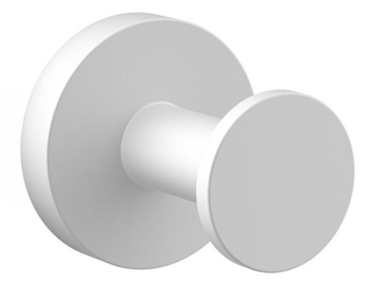 Round Robe Hook - Matte White