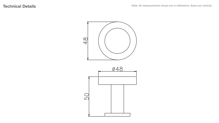 Round Robe Hook - Brushed Copper