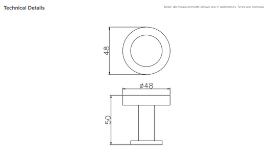 Round Robe Hook - Brushed Copper