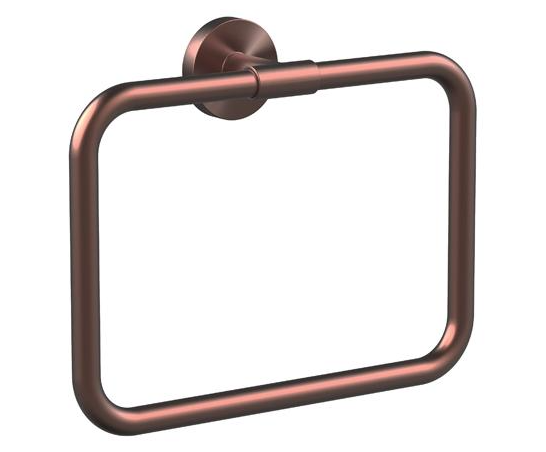 Rounded Towel Ring Brushed Copper