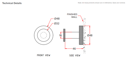 Knurled Robe Hook - Brushed Copper