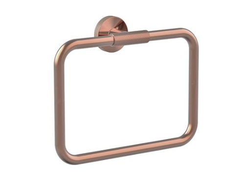 Knurled Towel Ring Brushed Copper