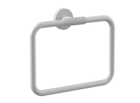 Knurled Towel Ring Matte White