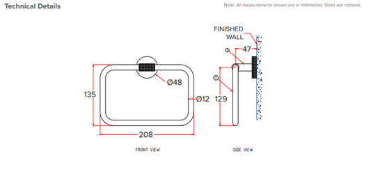 Knurled Towel Ring Matte White
