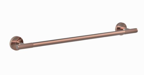Knurled Towel Holder 500mm - Brushed Copper