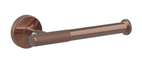 Knurled Toilet Roll Holder - Brushed Copper