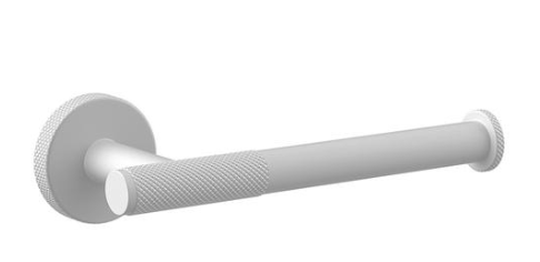 Knurled Toilet Roll Holder - Matte White