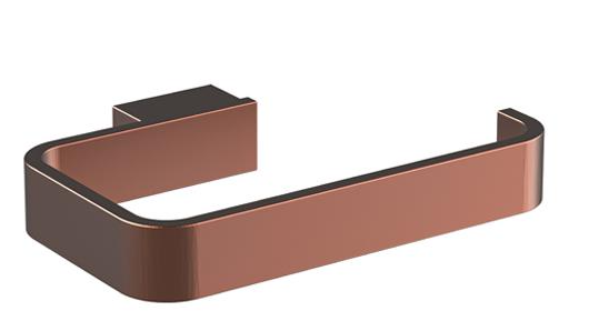 Square Toilet Roll Holder - Brushed Copper