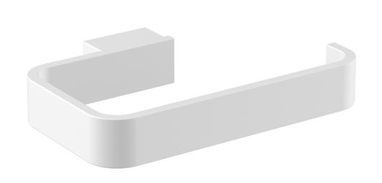 Square Toilet Roll Holder - Matte White