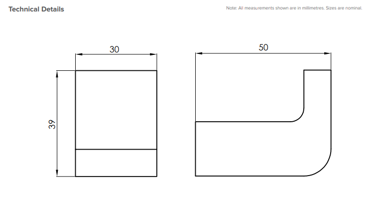 Square Robe Hook - Matte White