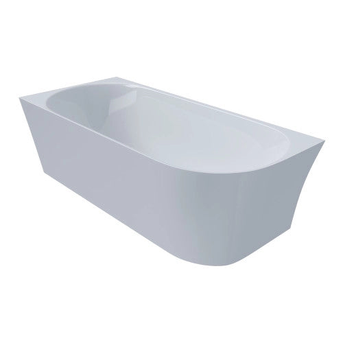 Charlton 1700 Left Corner Back-to-Wall Bath - Gloss White