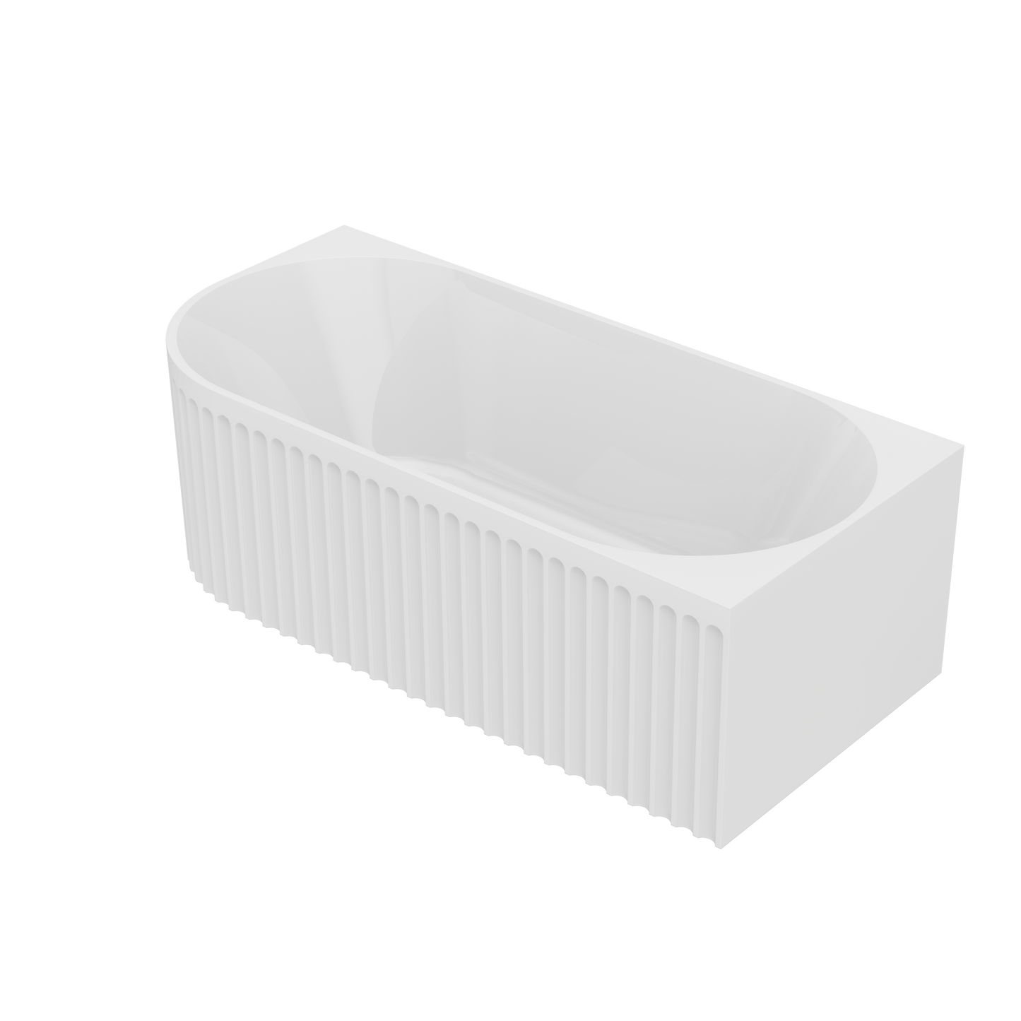 Laurel 1700 Right Corner Back-to-Wall Bath - Gloss White