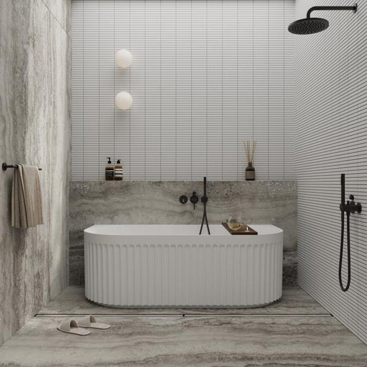 Laurel 1700 Back to Wall Bath - Gloss White