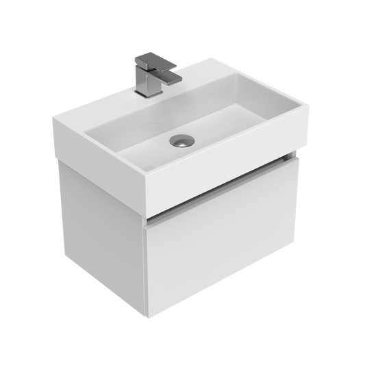 Monte 600 Wall Hung Vanity in Acrylic White