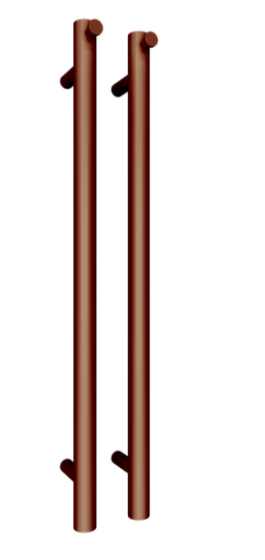 Vertical Heated Towel Bar 1100mm - Brushed Copper