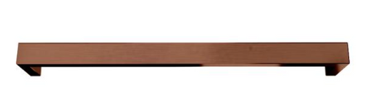 Square Heated Towel Rail 632mm - Brushed Copper