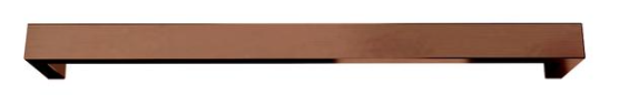 Square Heated Towel Rail 432mm - Brushed Copper
