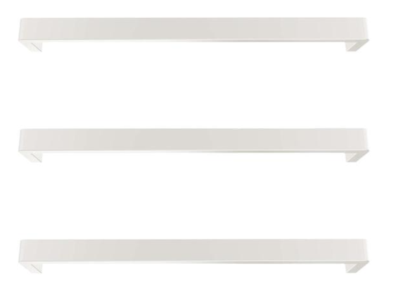Square Rounded Edge Heated Towel Rail 432mm - Matte White