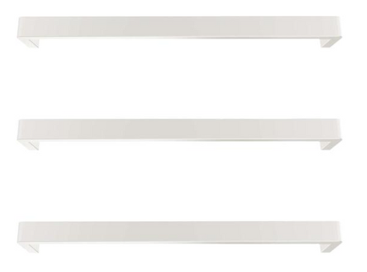 Square Rounded Edge Heated Towel Rail 432mm - Matte White