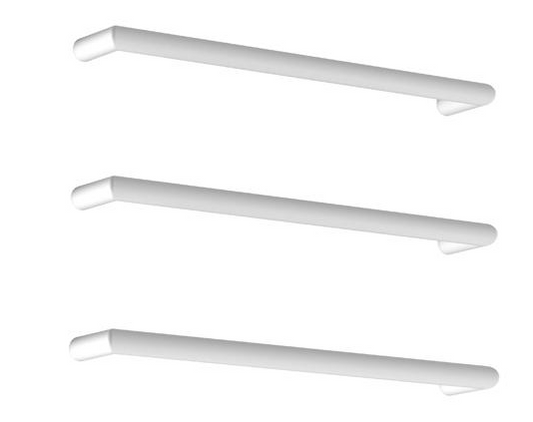 Round Freedom Heated Towel Rail 432mm - Matte White