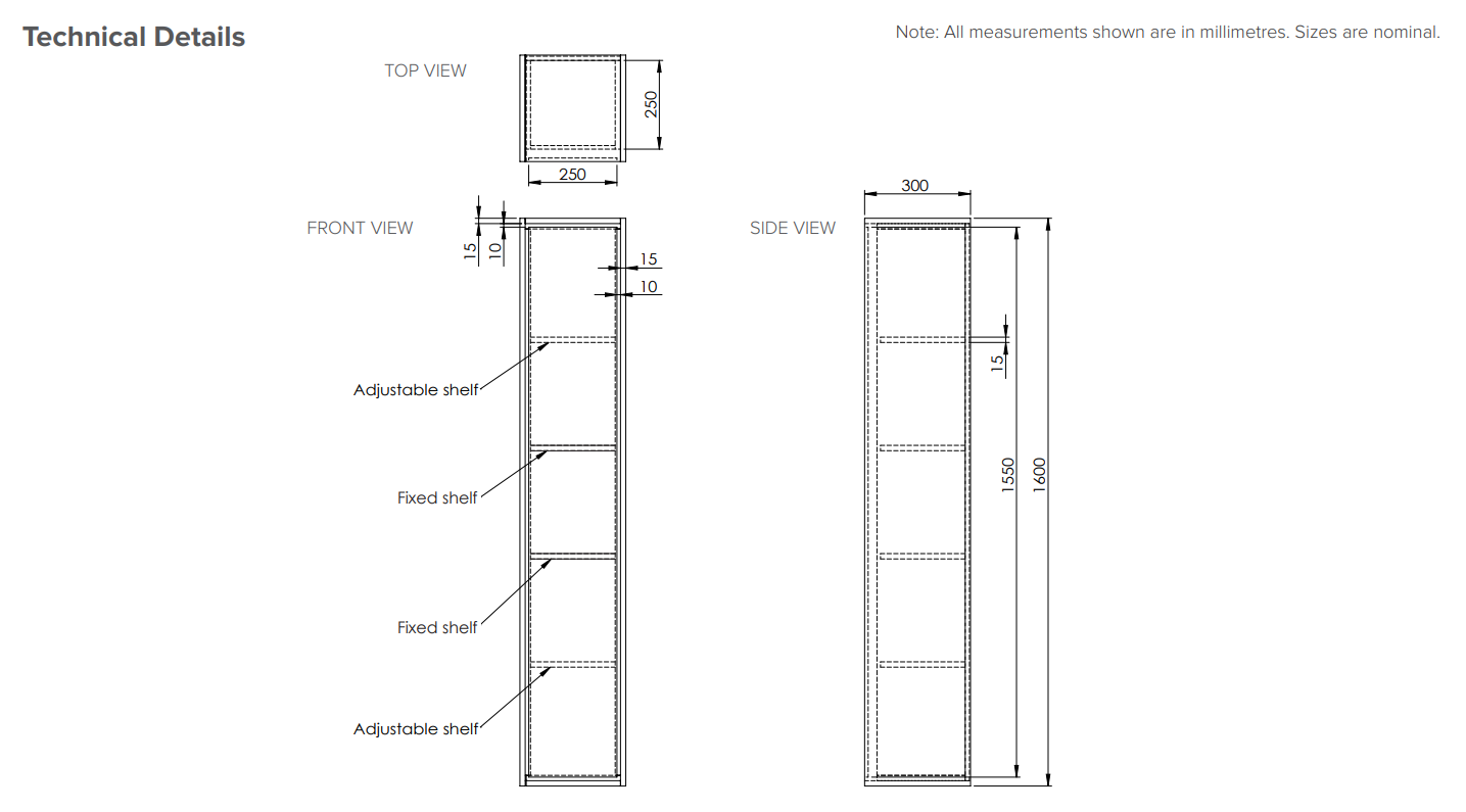 Madera 1600 Tower Station - Blanco Oak