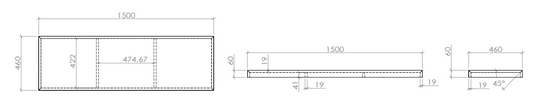 Milazzo Modular 1500 American Walnut Slab Top